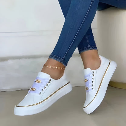Chain Linked Lace Up Platform Shoes