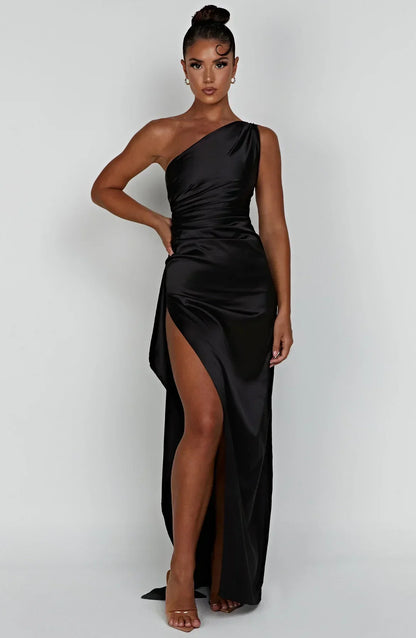 One-Shoulder Ruched Dress