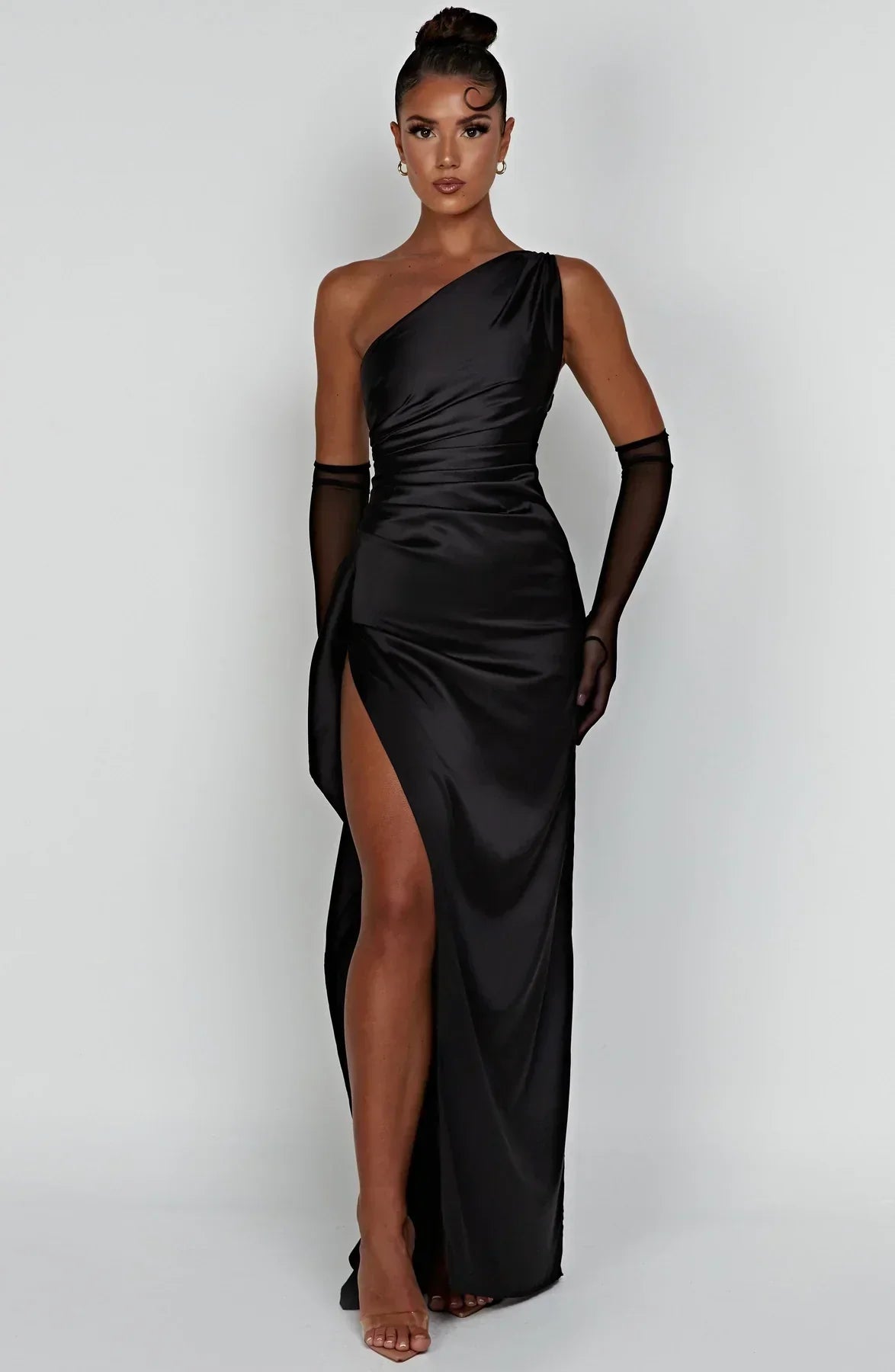 One-Shoulder Ruched Dress