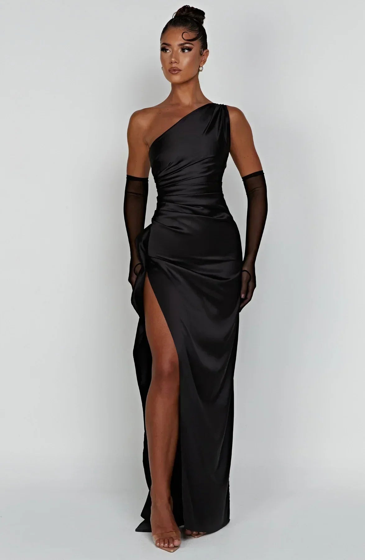 One-Shoulder Ruched Dress