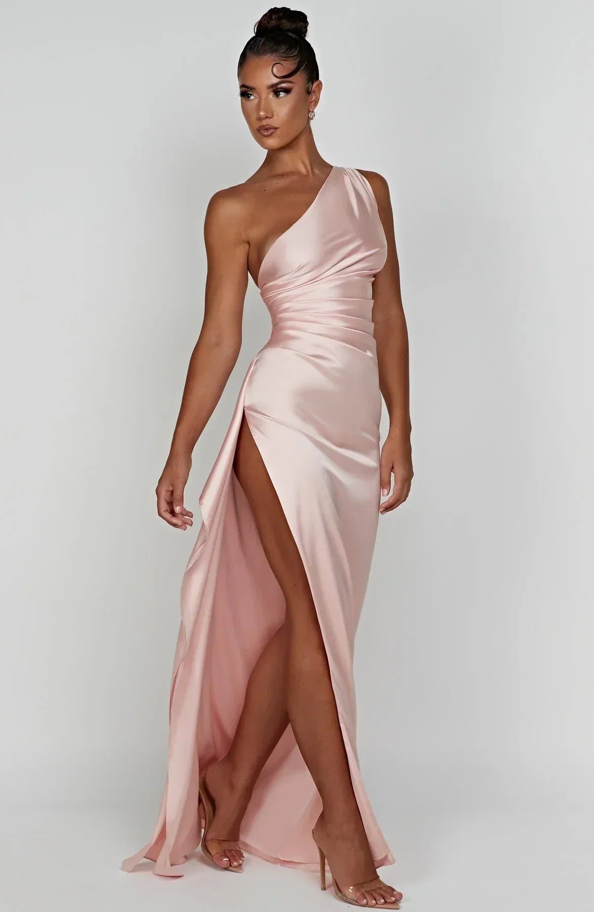 One-Shoulder Ruched Dress
