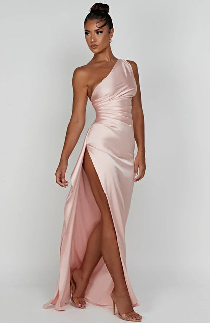 One-Shoulder Ruched Dress