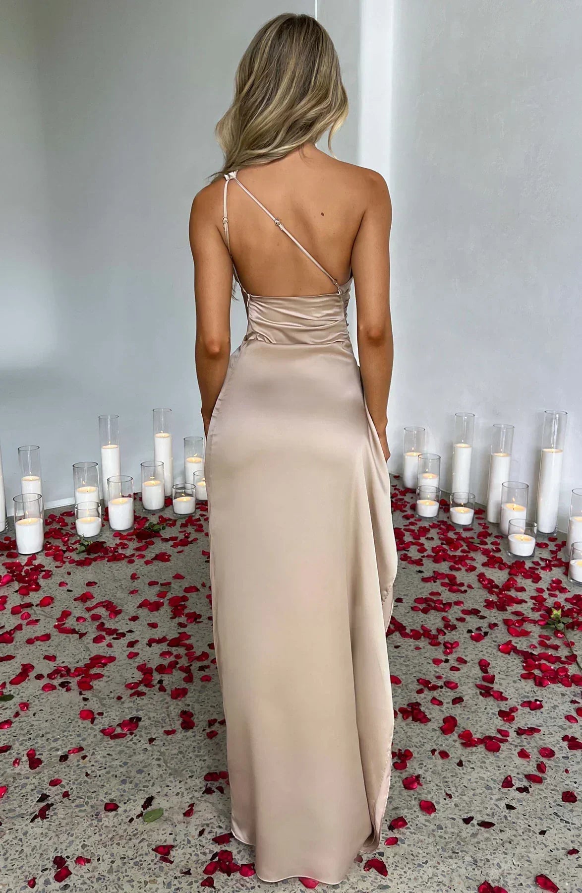 One-Shoulder Ruched Dress