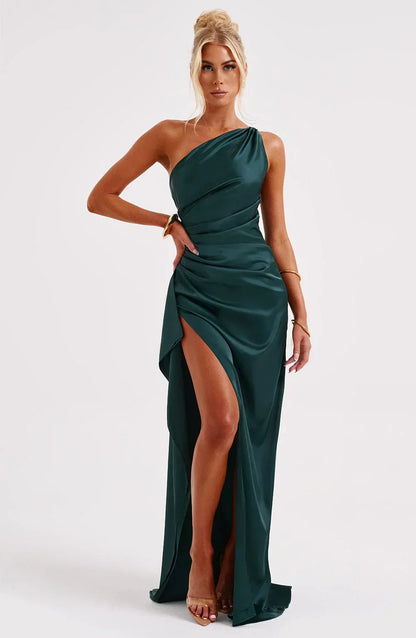 One-Shoulder Ruched Dress