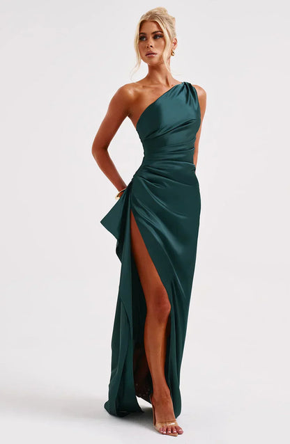 One-Shoulder Ruched Dress