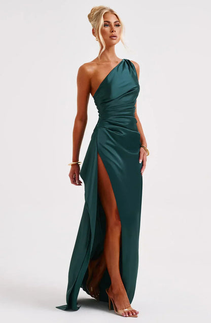 One-Shoulder Ruched Dress