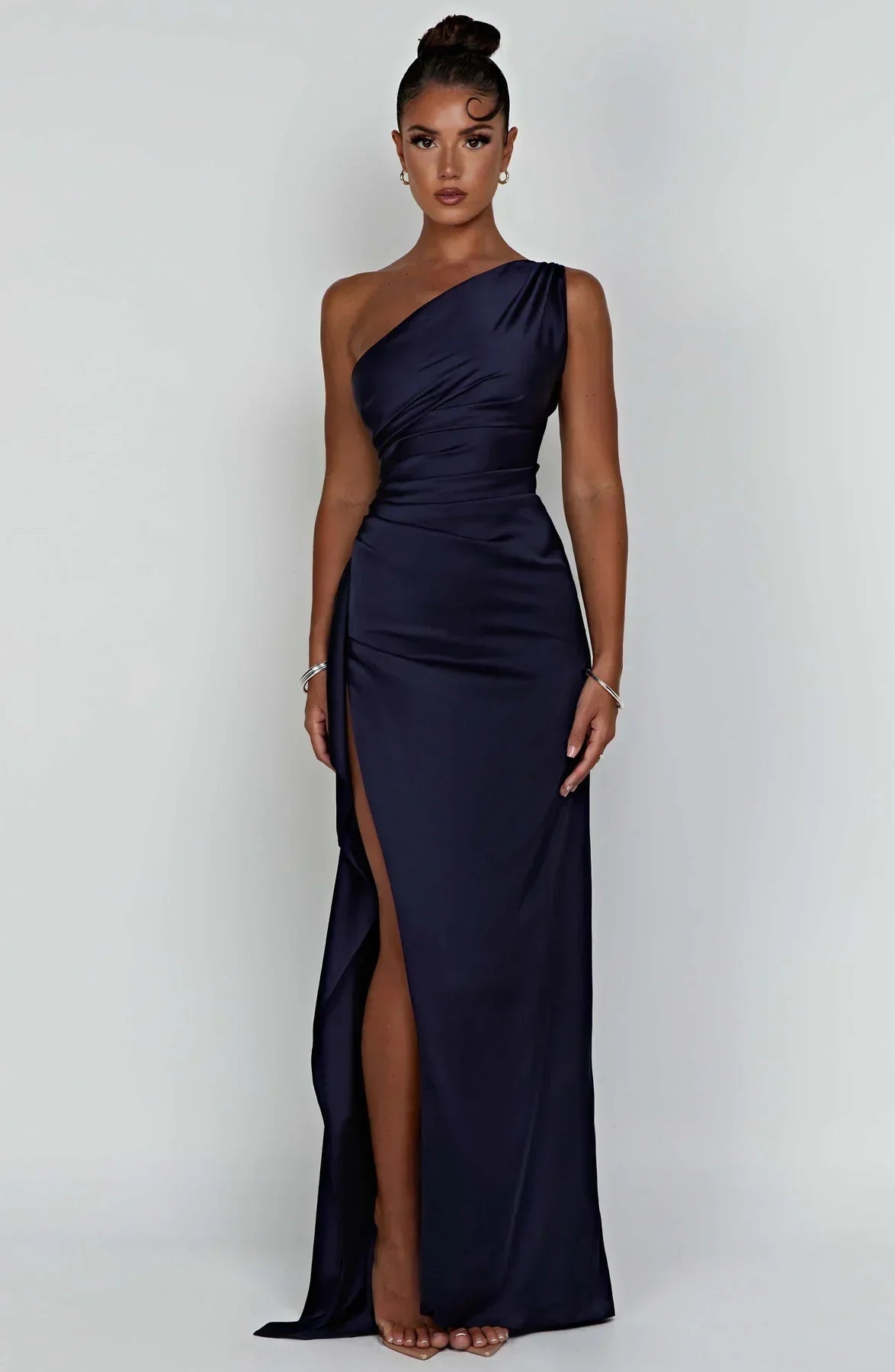 One-Shoulder Ruched Dress