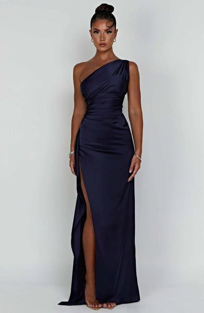 One-Shoulder Ruched Dress