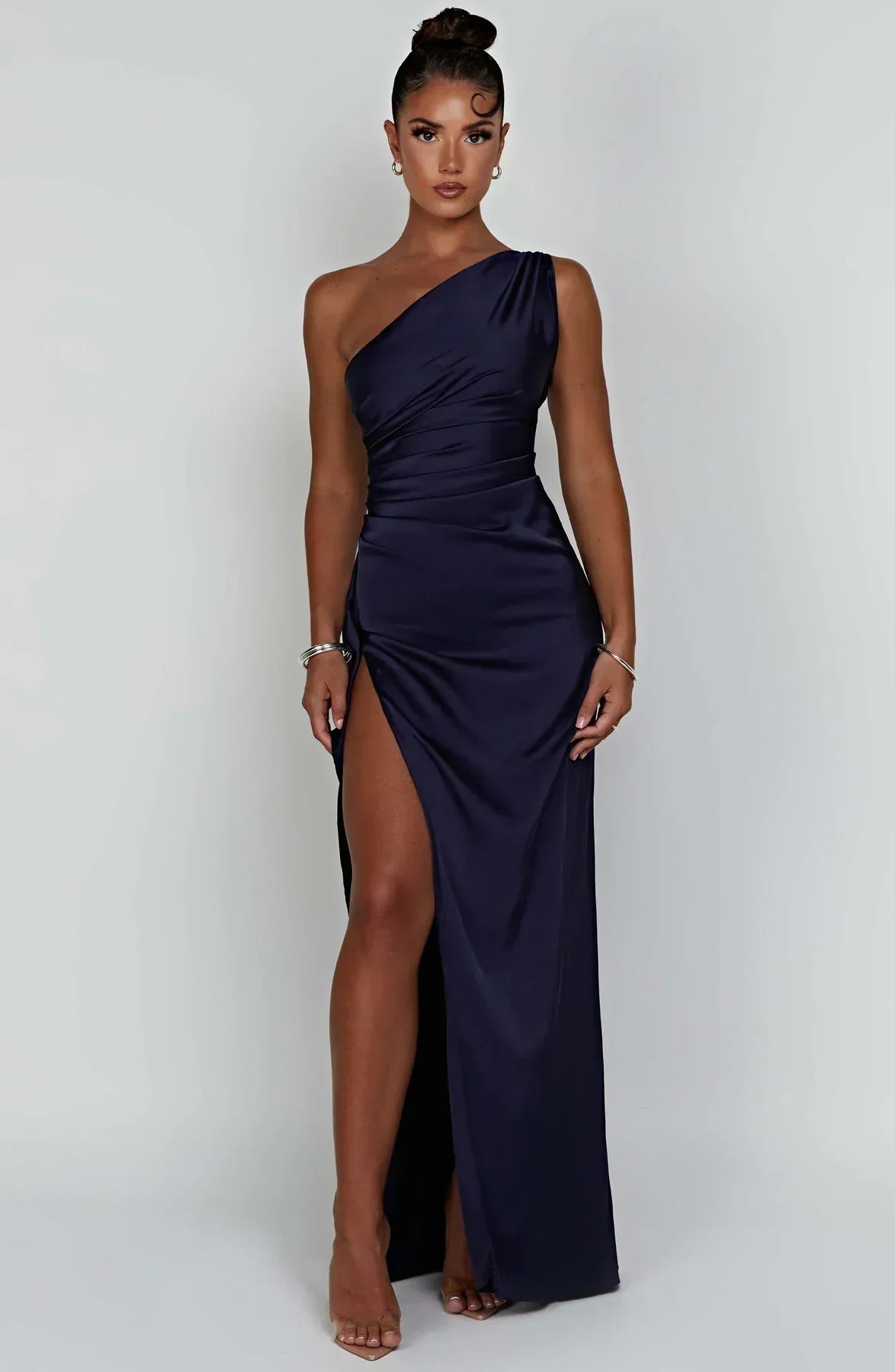 One-Shoulder Ruched Dress