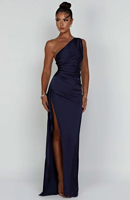 One-Shoulder Ruched Dress