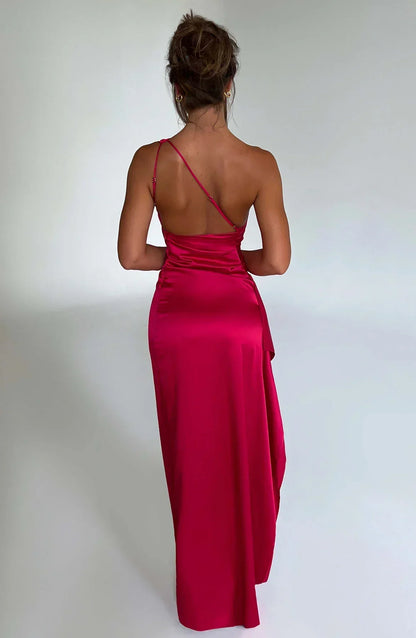 One-Shoulder Ruched Dress