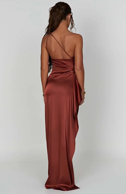 One-Shoulder Ruched Dress
