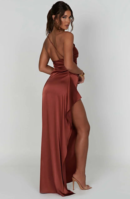 One-Shoulder Ruched Dress