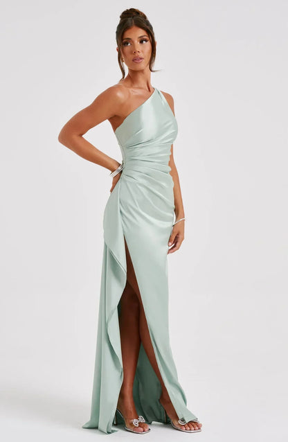 One-Shoulder Ruched Dress