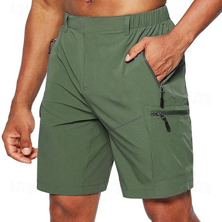 Straight Leg Elasticated Back Multi Pocket Cargo Shorts