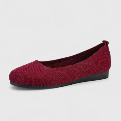 Rounded Toe Slip On Mesh Flat Shoes