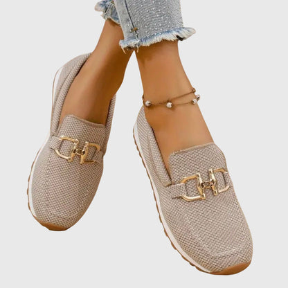 Low Heel Slip On Textured Loafer