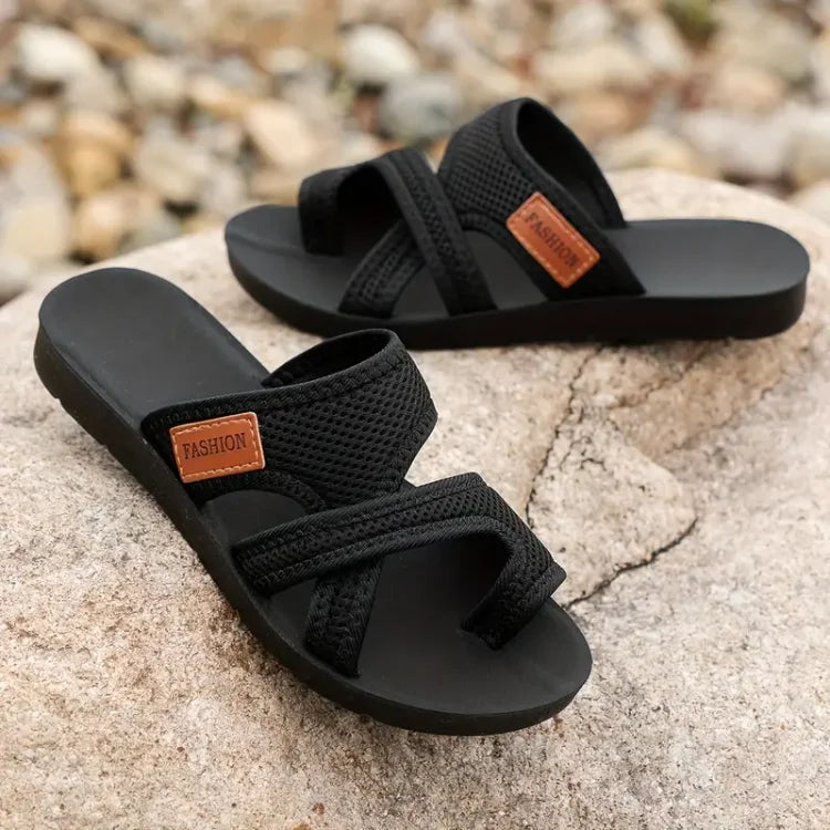 Solid Crisscross Strap Open Toe Sandals
