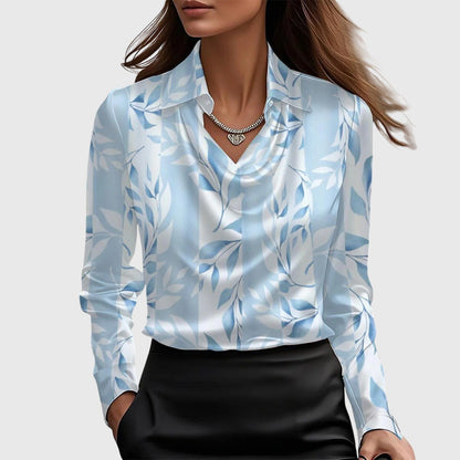 Draped Collared Blouse
