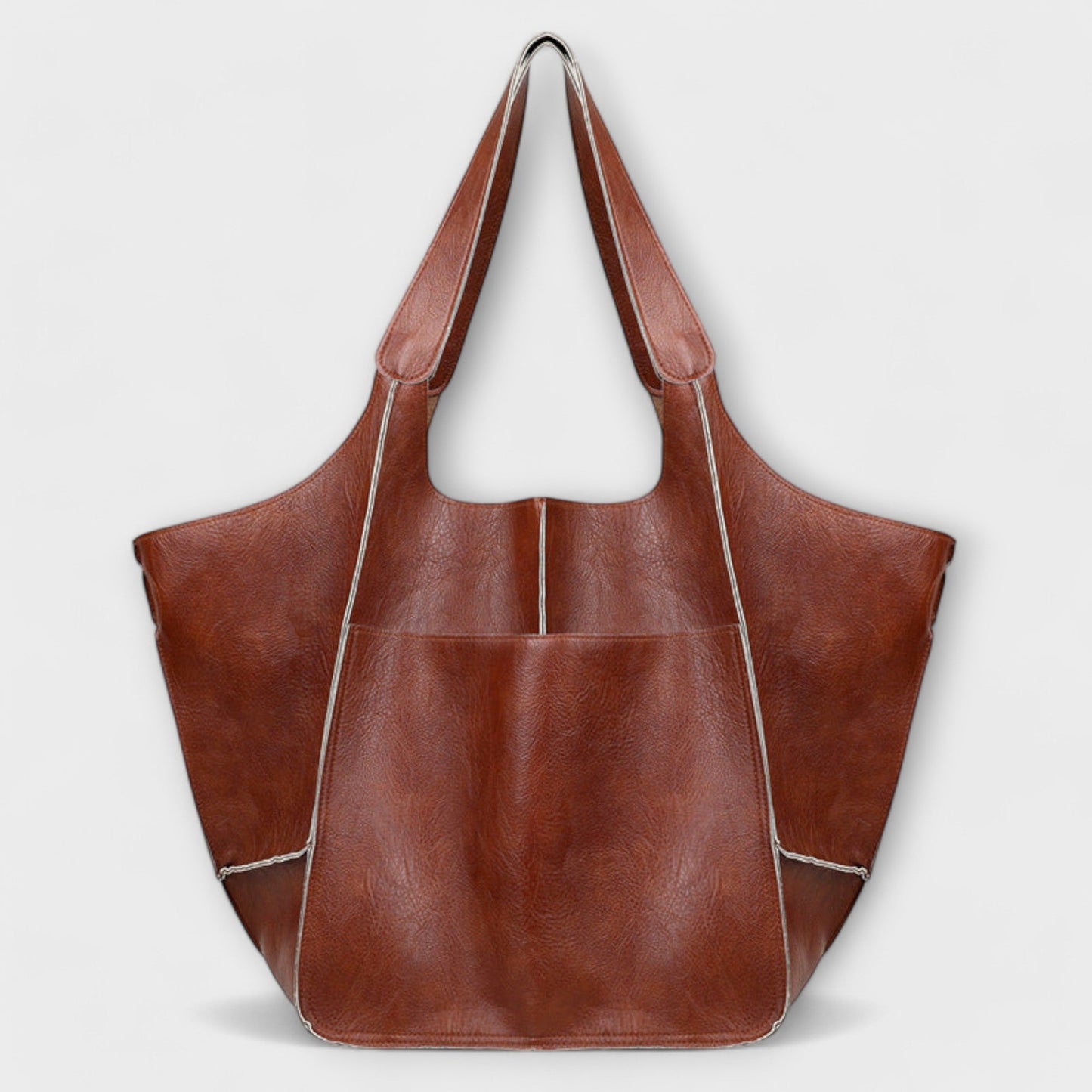 Pocketed Slouchy Oversized Structured Stitched Folded Bag