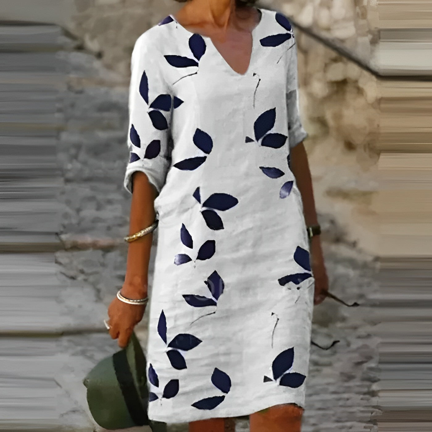 Straight Loose Cuffed Short Dress