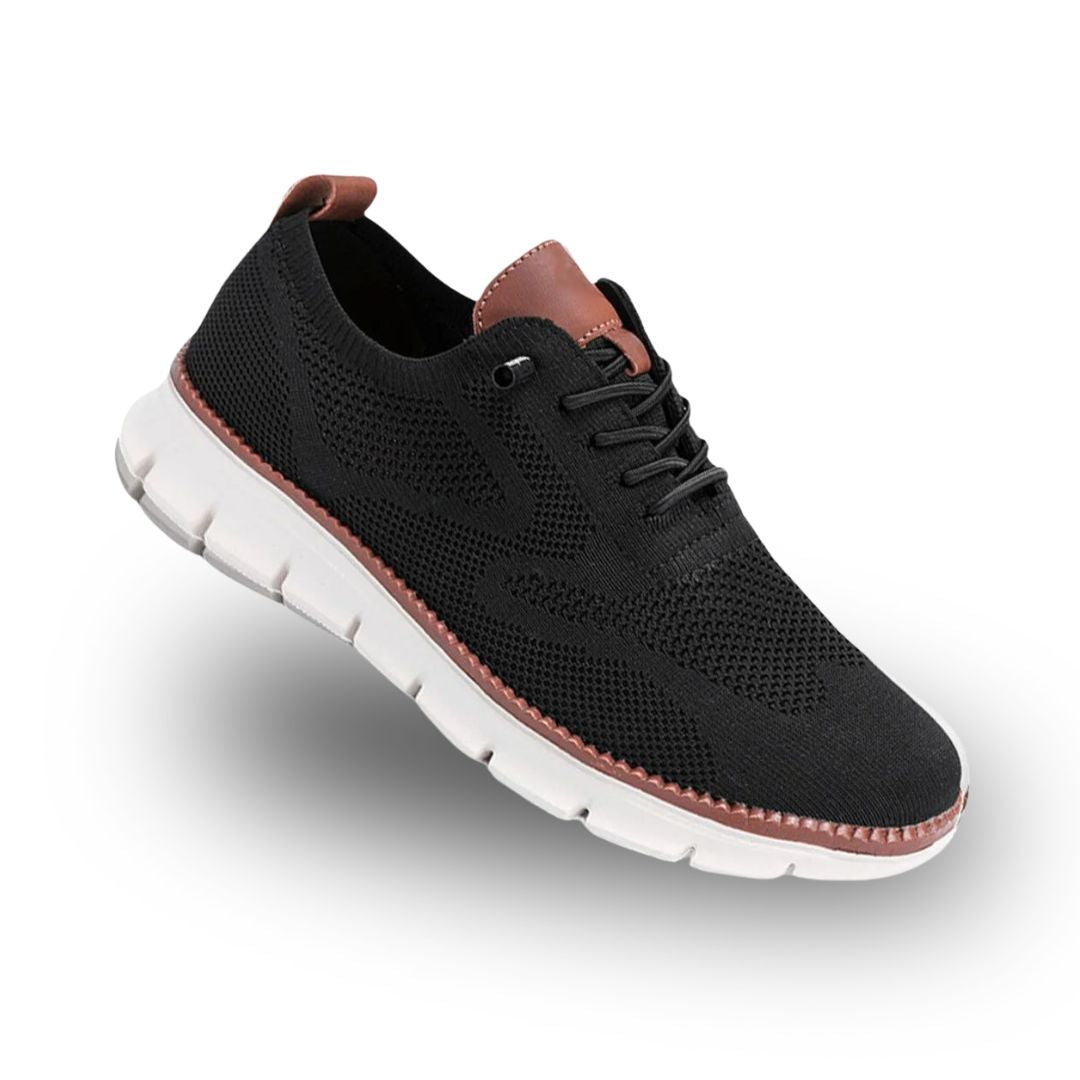 Textured Laced Paneled Ridged Low Sneakers