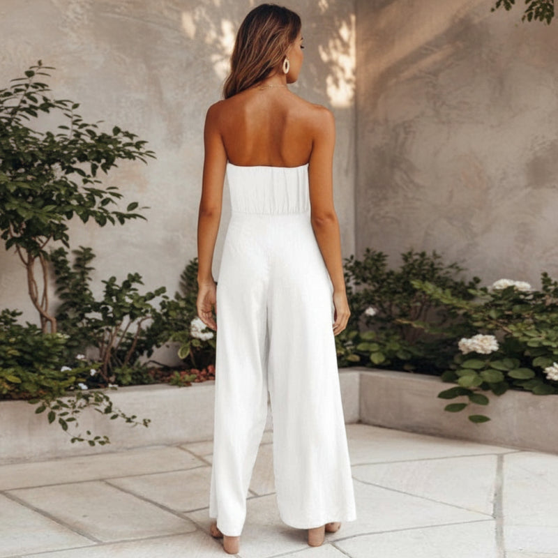 Strapless Knotted Cutout Jumpsuit