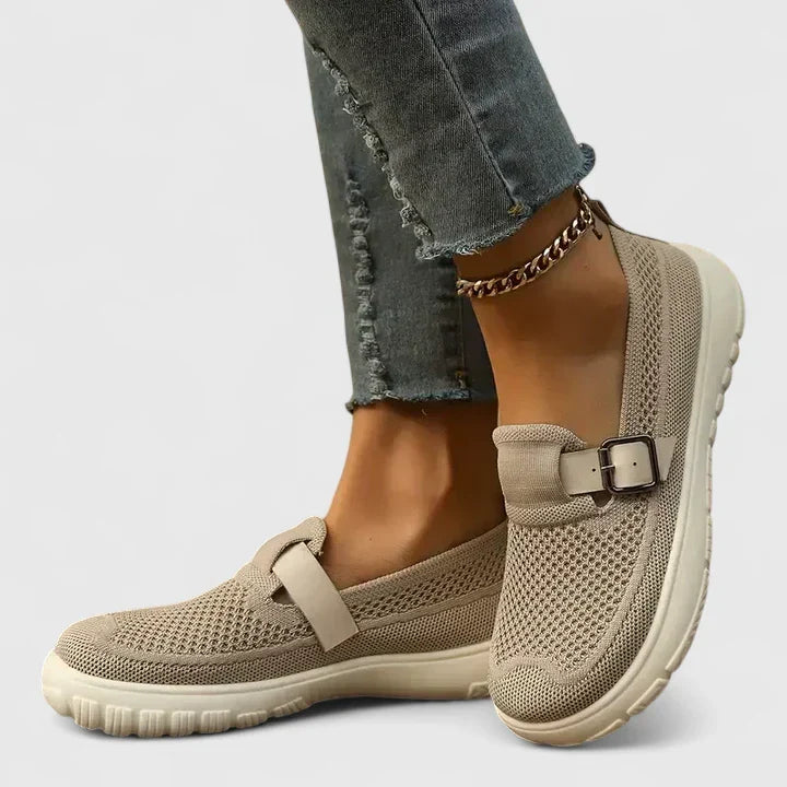 Women's Buckle Strap Slip-On Loafer Sneakers
