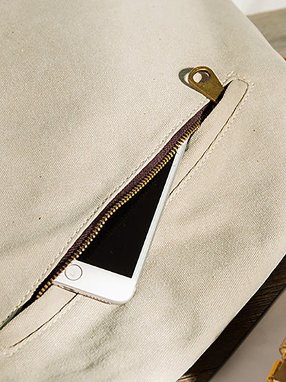 Asymmetrical Slouchy Folded Buttoned Adjustable Stitched Bag