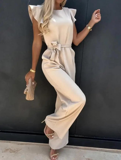 Belted Wide Leg Jumpsuit