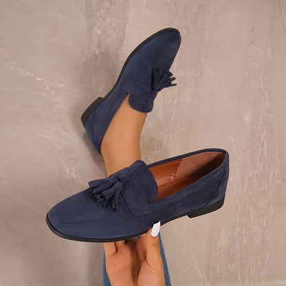 Women's Tasselled Round Toe Flat Loafers