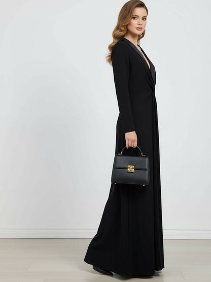 Shawl Knot Front Maxi Dress