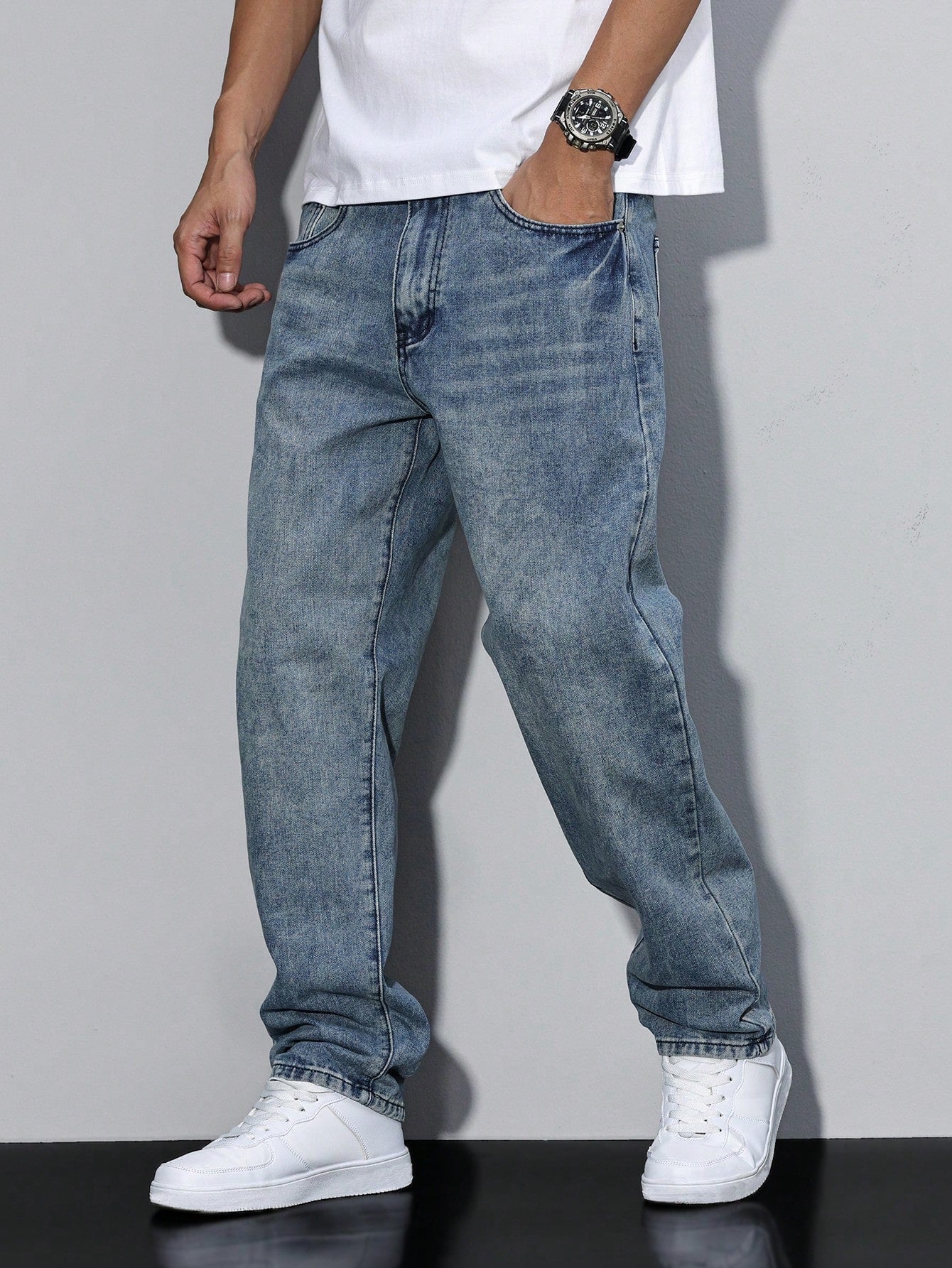 Washed Denim Trouser for Men