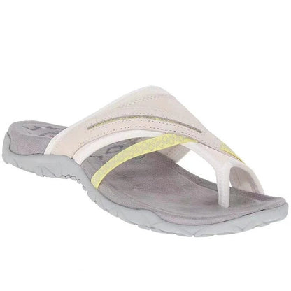Open Layered Looped Stitched Molded Flat Sandals