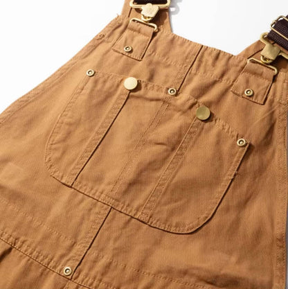 Long Buttoned Pocketed Strappy Jumpsuit