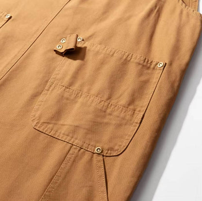 Long Buttoned Pocketed Strappy Jumpsuit