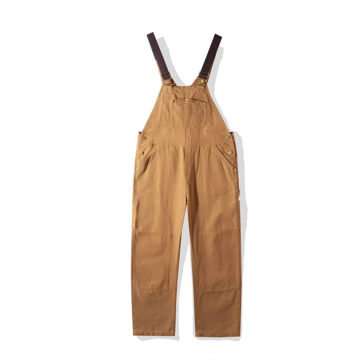 Long Buttoned Pocketed Strappy Jumpsuit