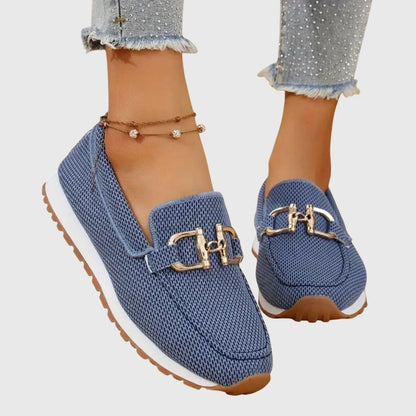 Low Heel Slip On Textured Loafer