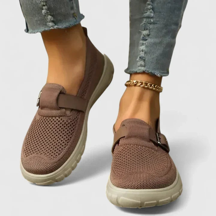 Women's Buckle Strap Slip-On Loafer Sneakers