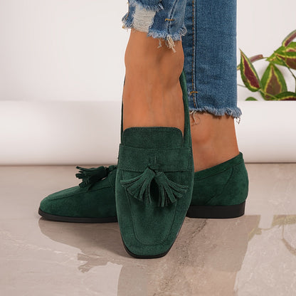 Women's Tasselled Round Toe Flat Loafers