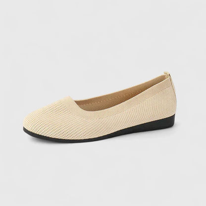 Rounded Toe Slip On Mesh Flat Shoes