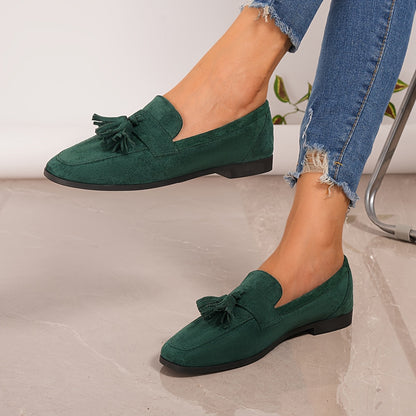 Women's Tasselled Round Toe Flat Loafers