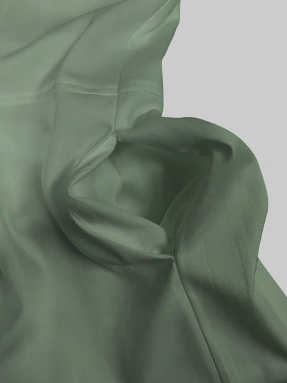 Sleeveless Zippered Pleated Maxi Fitted Flared Jumpsuit