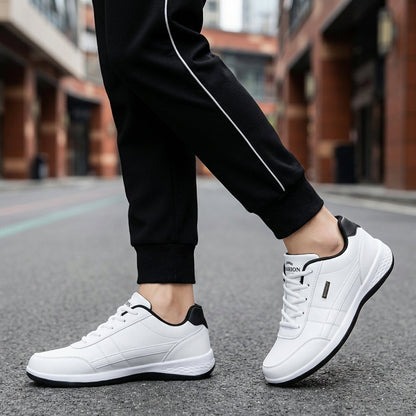 Textured Sole Cushioned Collar Paneled Stitched Sneakers