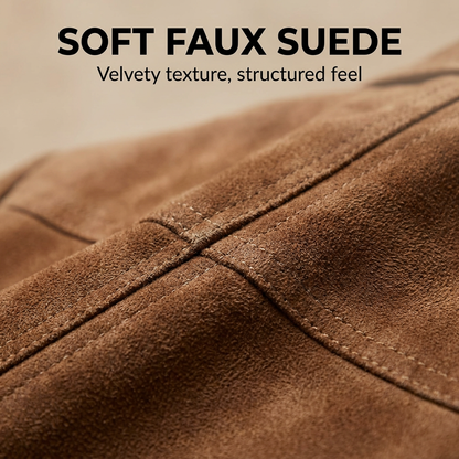 Notch Lapel Button-Down Leather Blazer