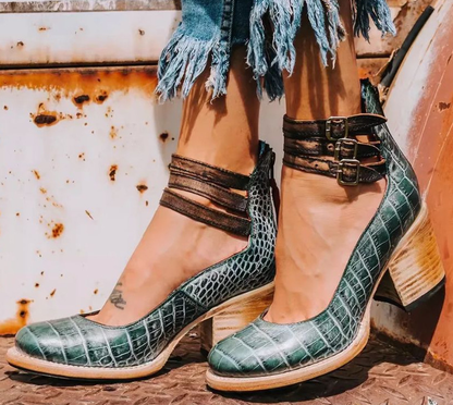 Triple Buckle Ankle Sandals