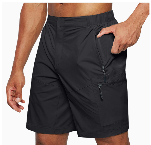 Straight Leg Elasticated Back Multi Pocket Cargo Shorts
