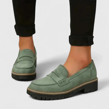 Slip On Chunky Low Heel Loafers