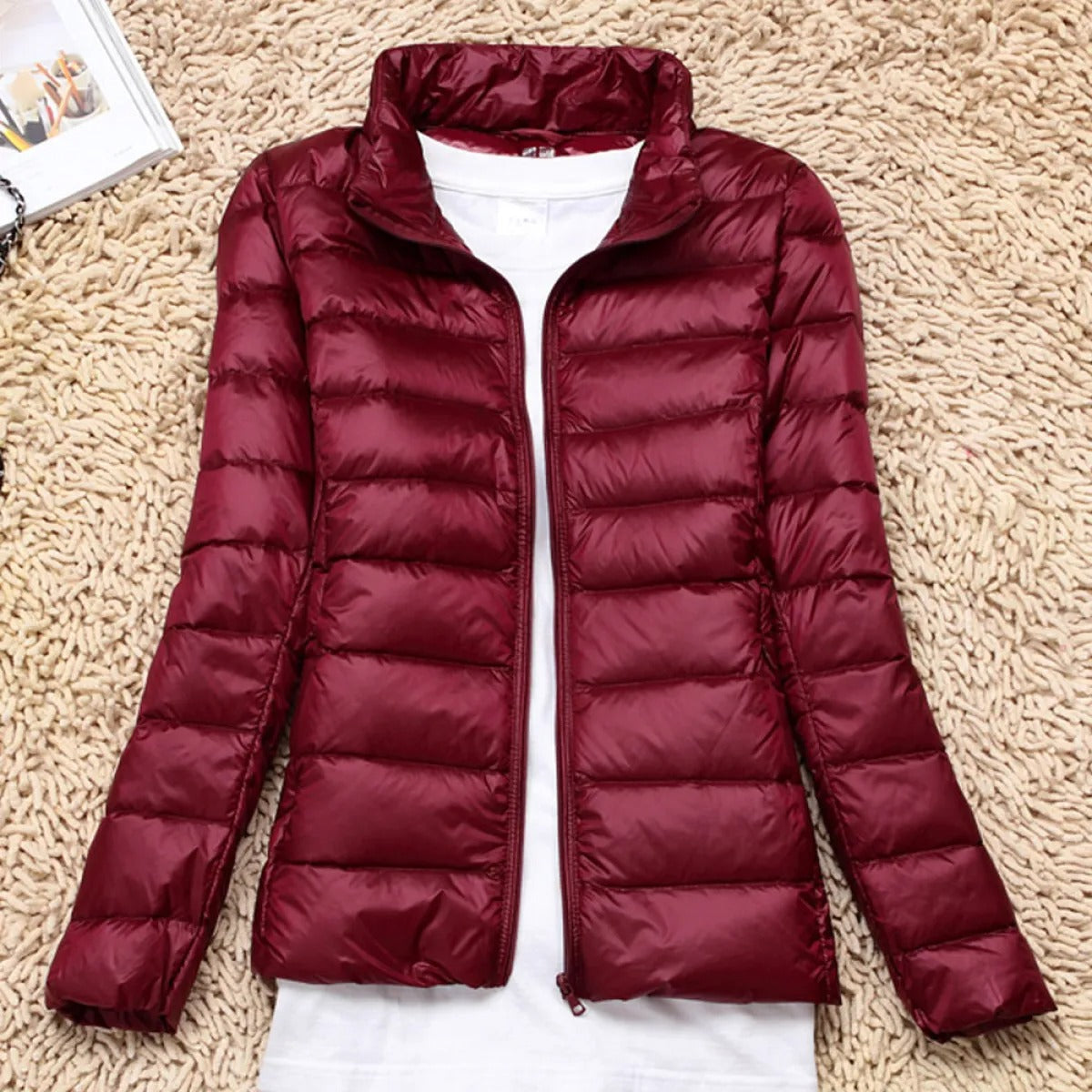 Hooded Lightweight Quilted Puffer Jacket For Women