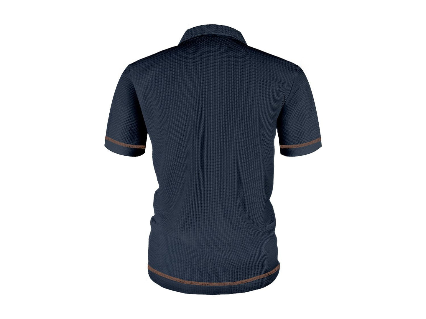 Men's Contrast Placket Short Sleeve Textured Polo Shirt